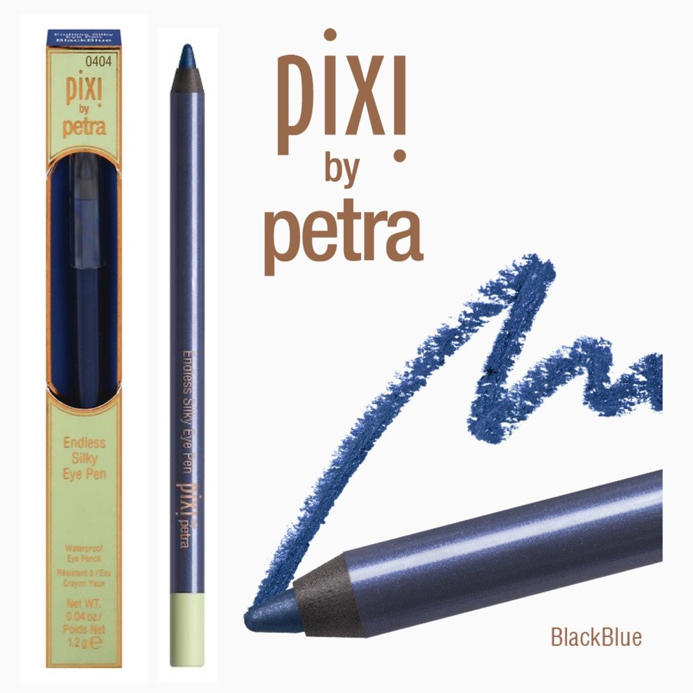 💙 Pixi by Petra Endless Silky Eye Pen Waterproof Pencil Black Blue 0404 BNIB